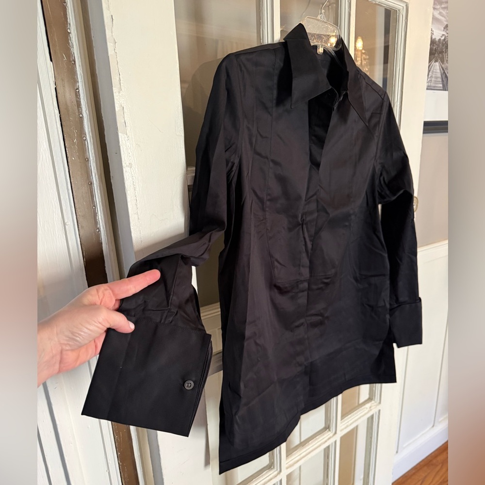 ✨NWT Banana Republic Meli Tuxedo Black Shirt M